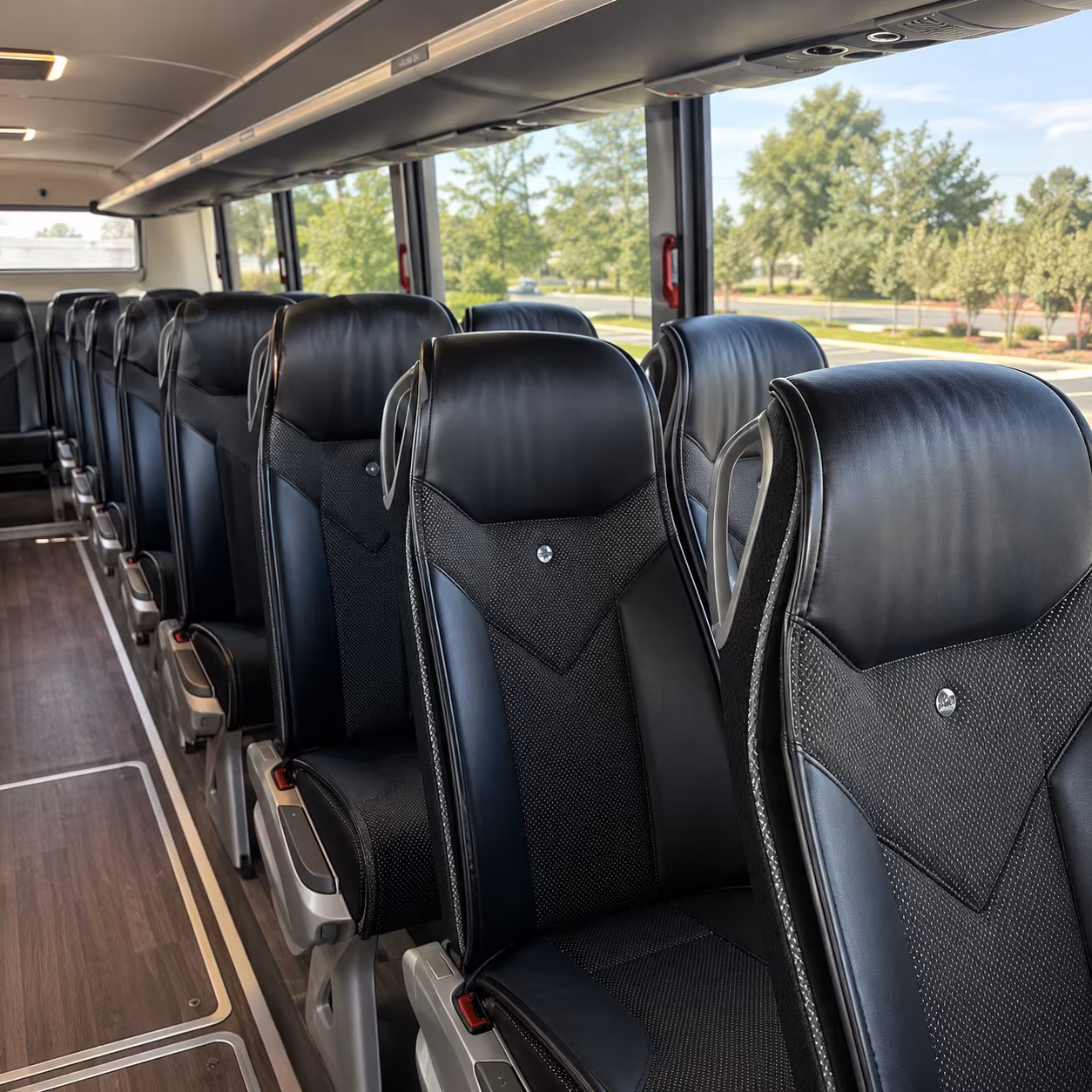 livonia charter bus interior