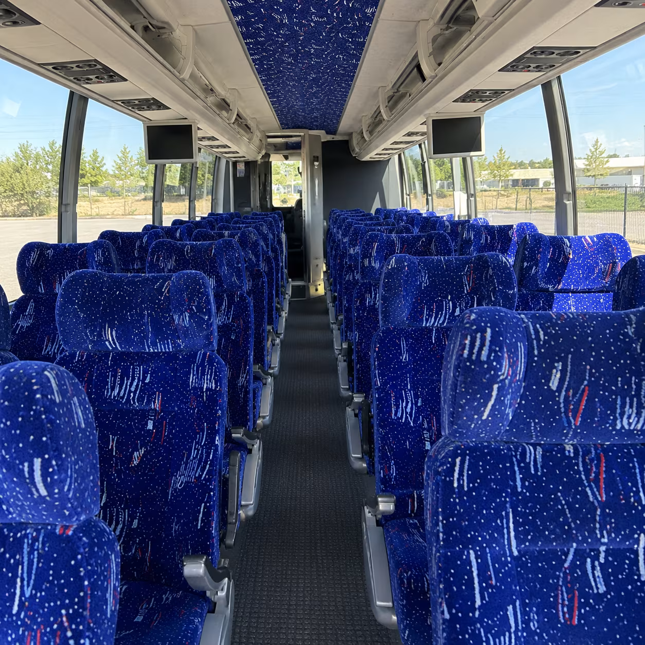 livonia charter bus rental interior